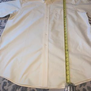 LL Bean yellow button‎ up shirt size 2XL 18" neck